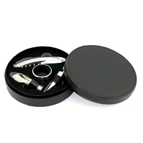 Set de Vino Símil Cuero W7