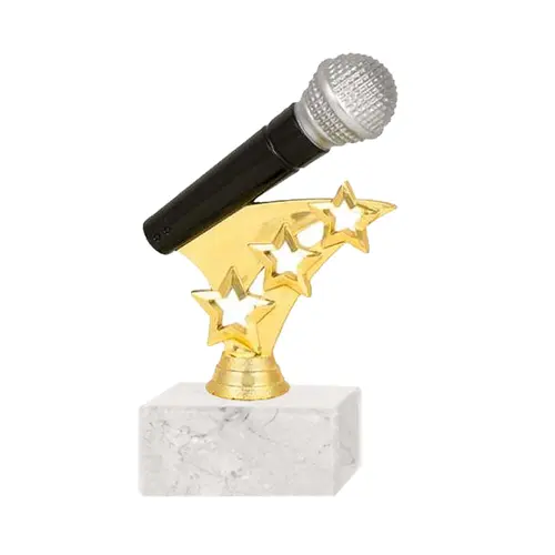 Trofeo Plástico Micrófono Estrellas (301)